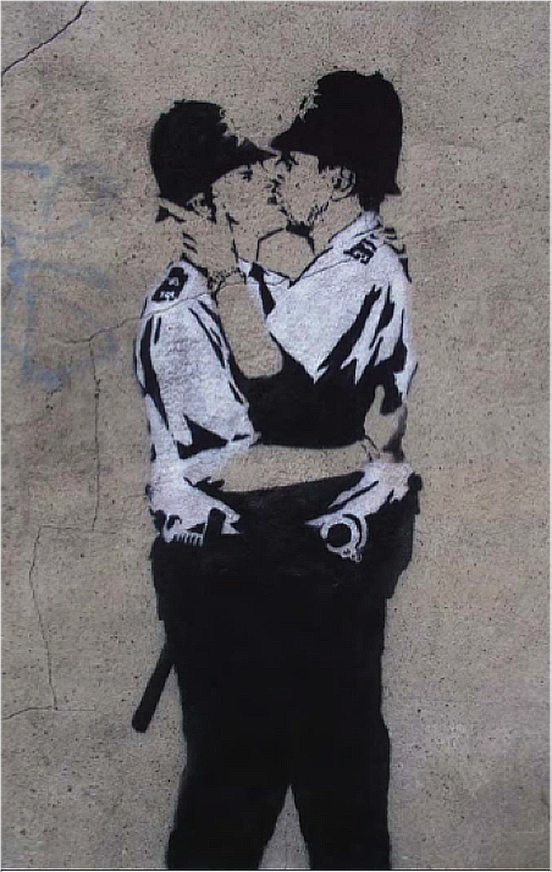 banksy kissing coppers