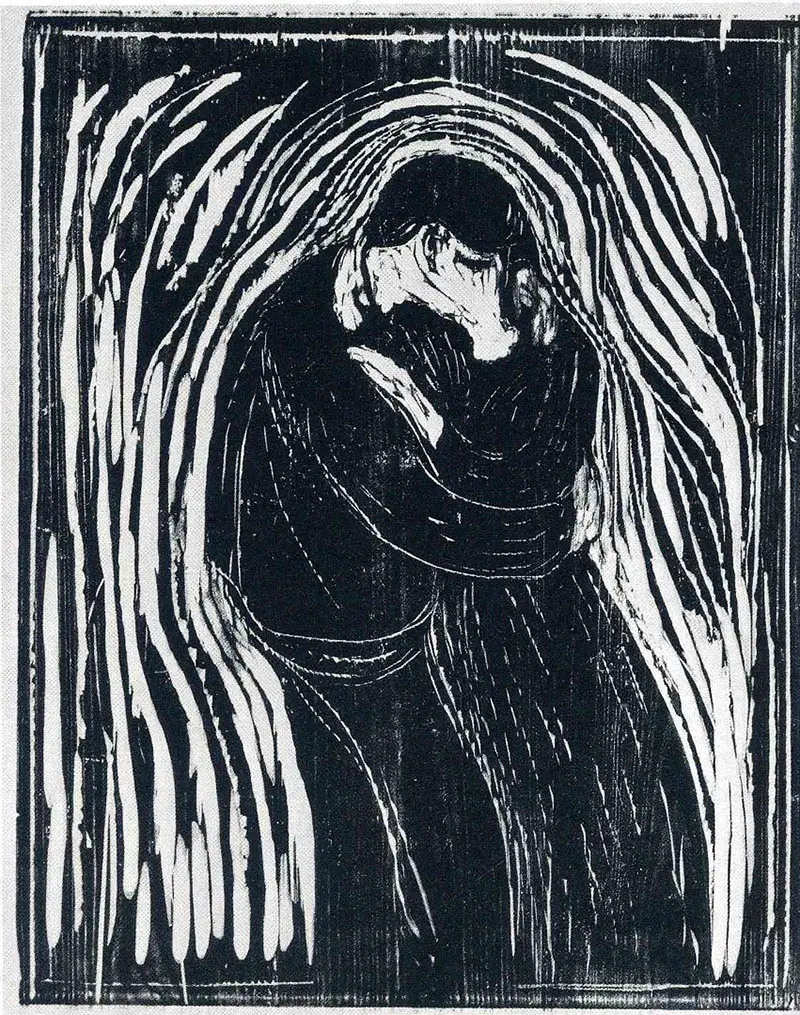 Edvard Munch, The Kiss woodcut, 1897