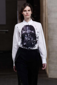 Darth Vader Appears At London Fashion Week – On Dresses and Blouses By Preen.