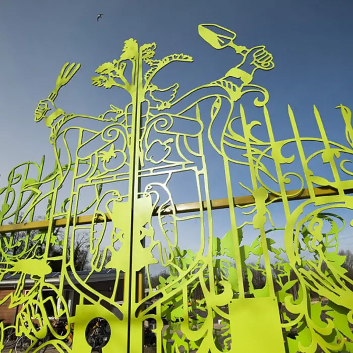 Read more about the article Whimsical Entrance Gates Designed For An Amsterdam School Garden by Tjep.