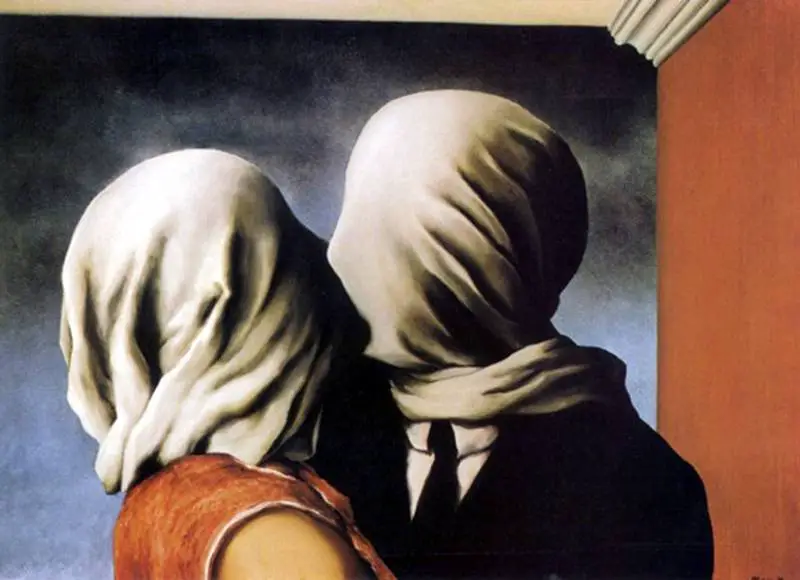 Rene Magritte, The Kiss, 1951