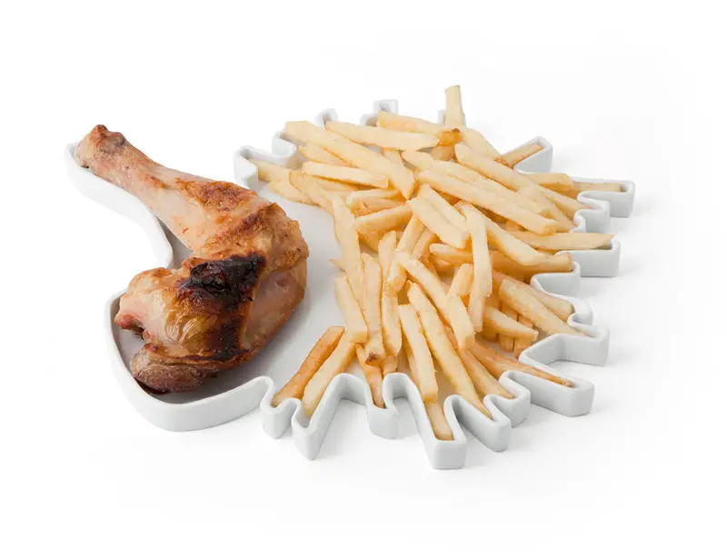 chicken and fries plate Kahla Daily Menu Plates project