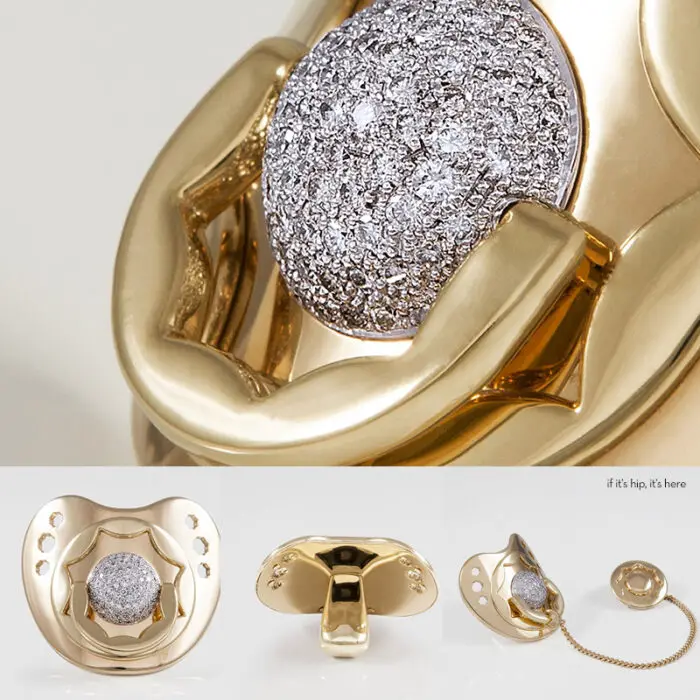 Dodo-Dummy-diamond gold pacifier 