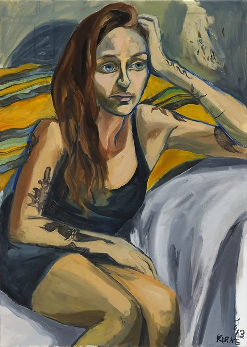 Domino by Jemima Kirke, 2013 oil on canvas 36"x25" (SOLD)