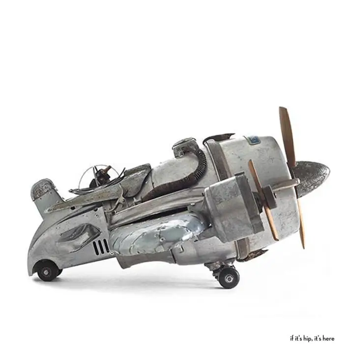 steampunk plane sculpture