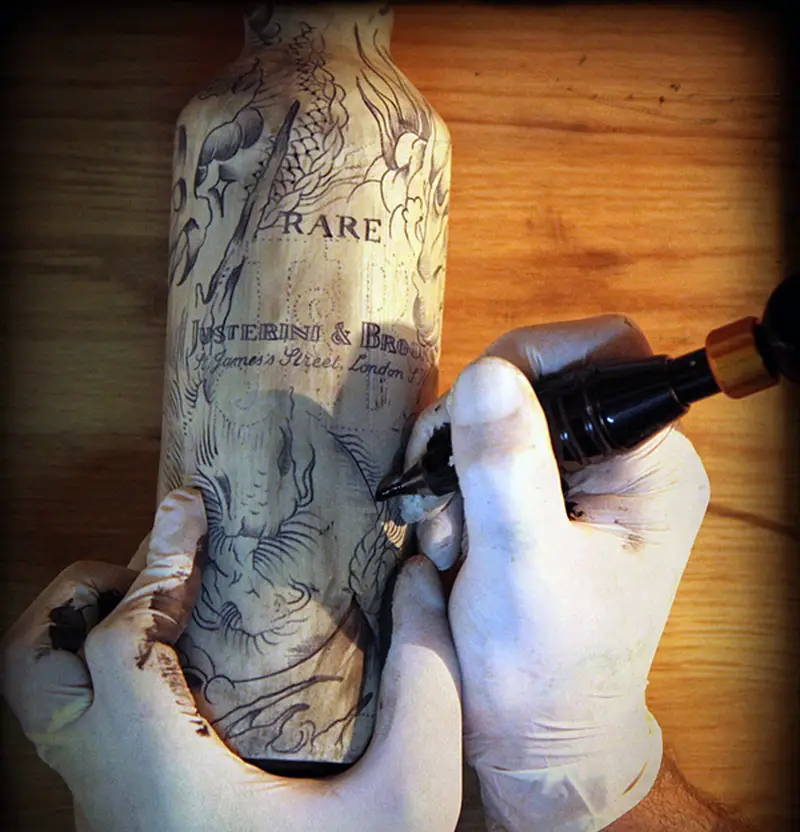 tattooing the bottle
