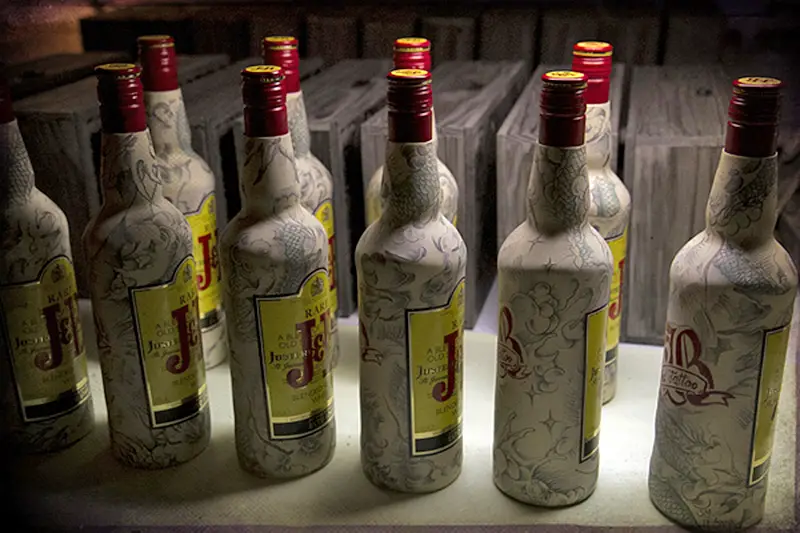 J&B Tattooed Bottles