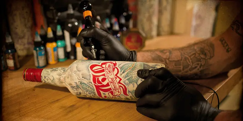 J&B Tattooed Bottles