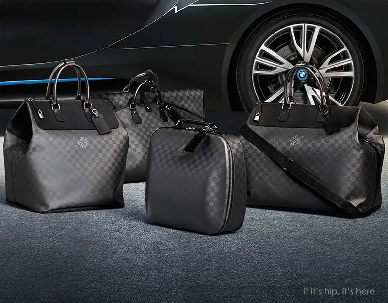 Louis Vuitton creates tailor-made luggage for the BMW i8. Forward-looking  travel bags for progressive driving made from carbon fibre.