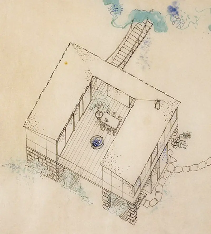 Charlotte Perriand Beachside Home original sketch