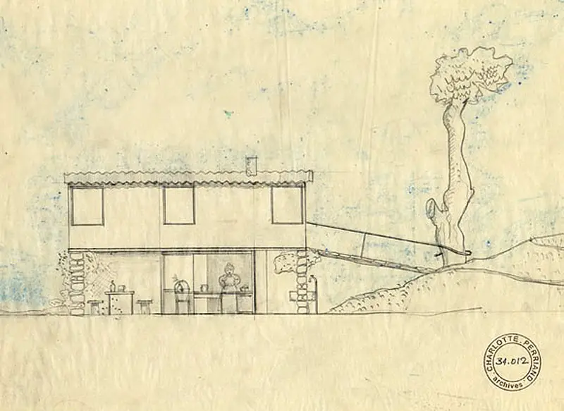 Charlotte Perriand Beachside Home original sketch