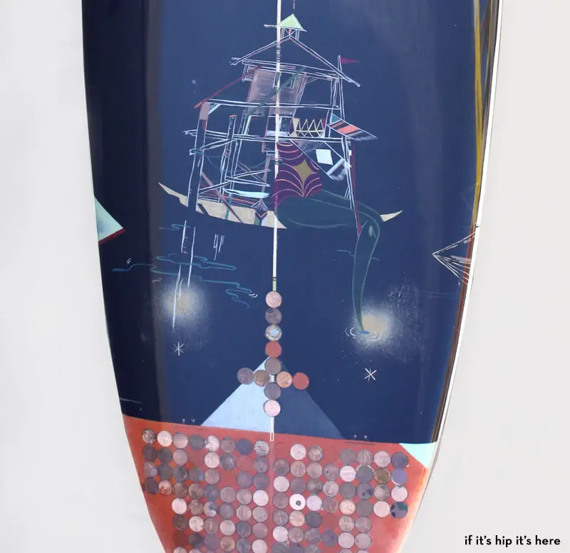 Monica canilao Artist-decorated Surfboard Auction