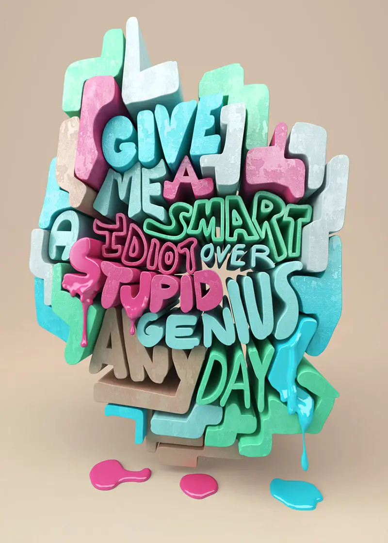 3D Type Design by Chris LaBrooy