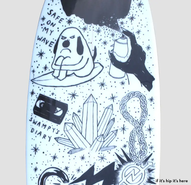 Swampy Artist-decorated Surfboard Auction