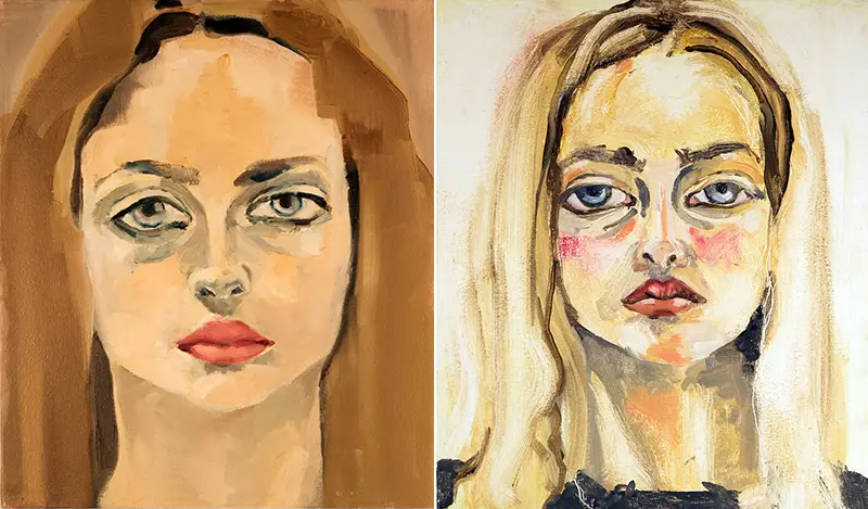 two untitled Self-portraits, jemima kirke 2006