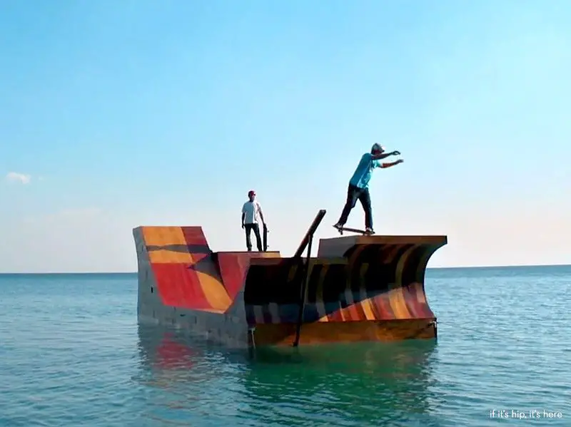 floating skate ramp