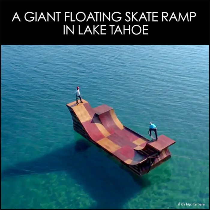 Read more about the article A Giant Floating Skate Ramp In Lake Tahoe For Bob Burnquist.