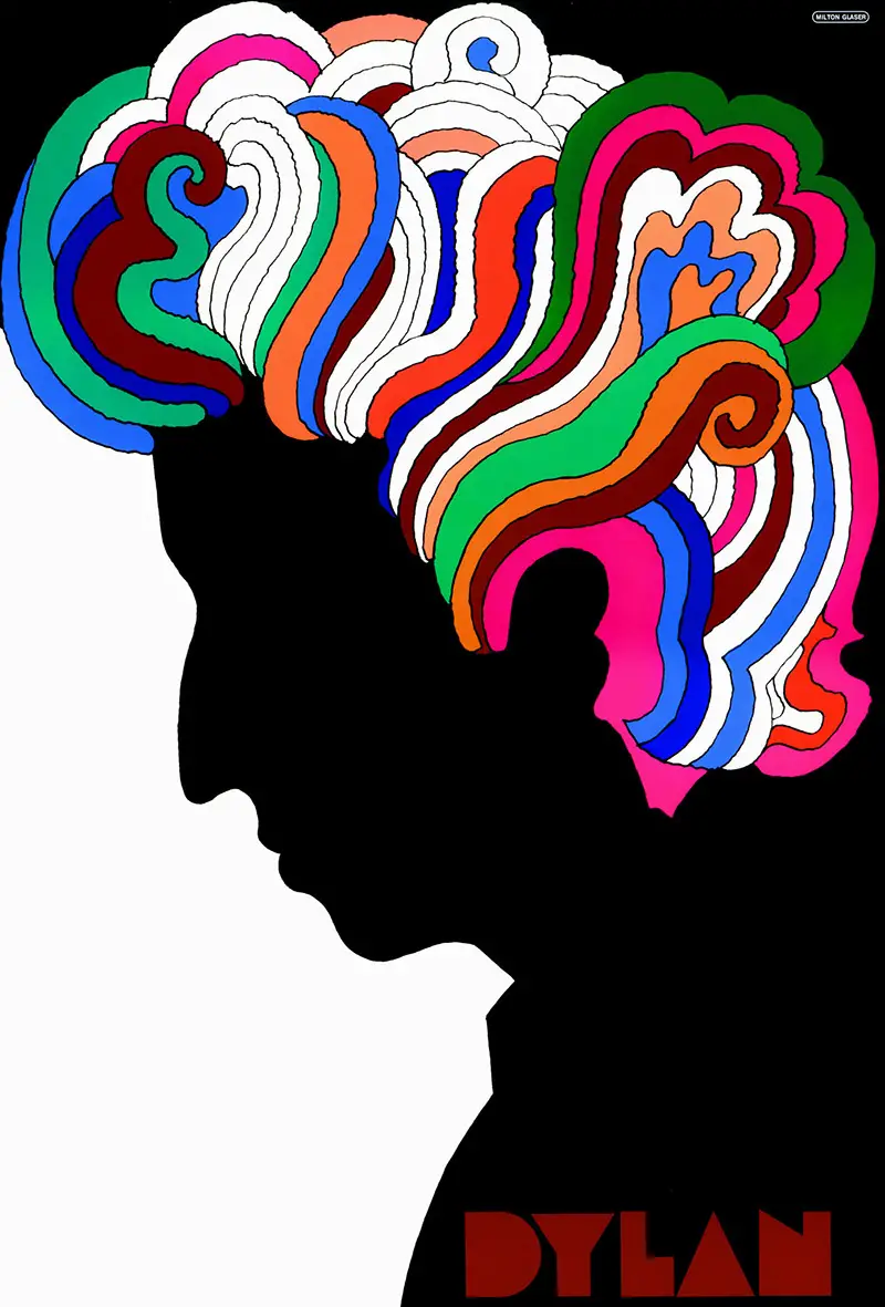 Milton Glaser's 1966 Bob Dylan poster