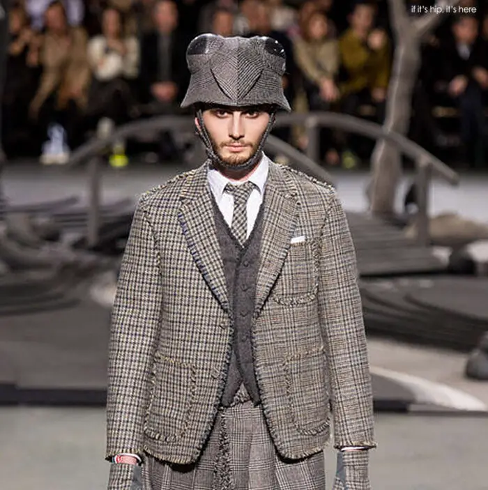 Thom Browne and Stephen Jones tweed frog hat