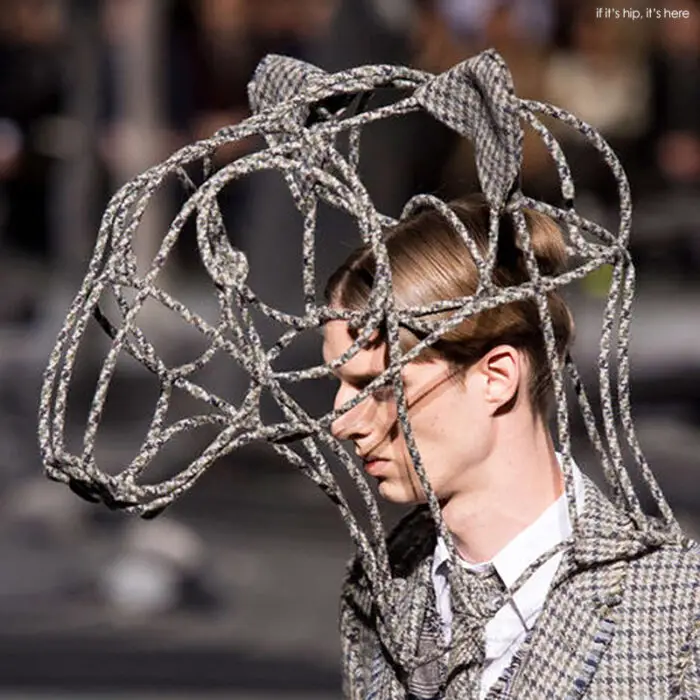 Read more about the article Hats Off To Thom Browne and Stephen Jones For Some Seriously Strange Headwear.