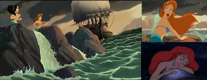 Ariel's mom Queen athena the pirate ship IIHIH