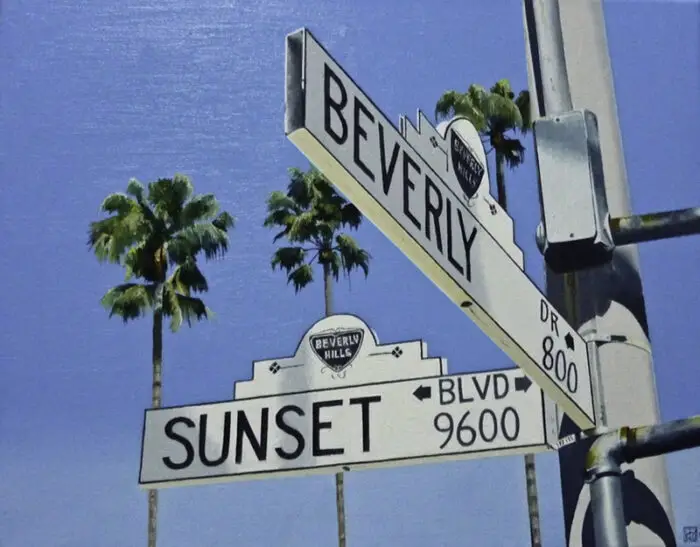 Sunset and Beverly, LA john tierney art
