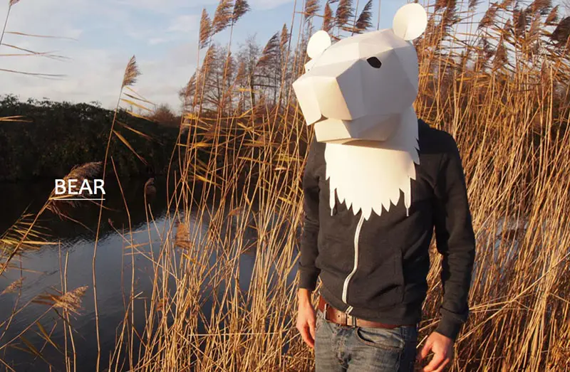 3D Paper Animal Masks by Soroche Labs