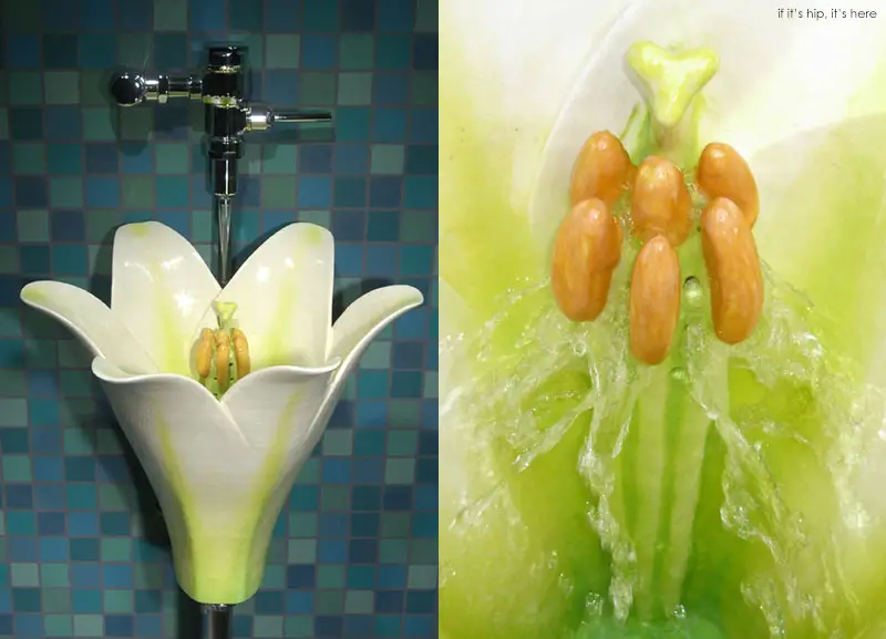 urinals shaped like flowers