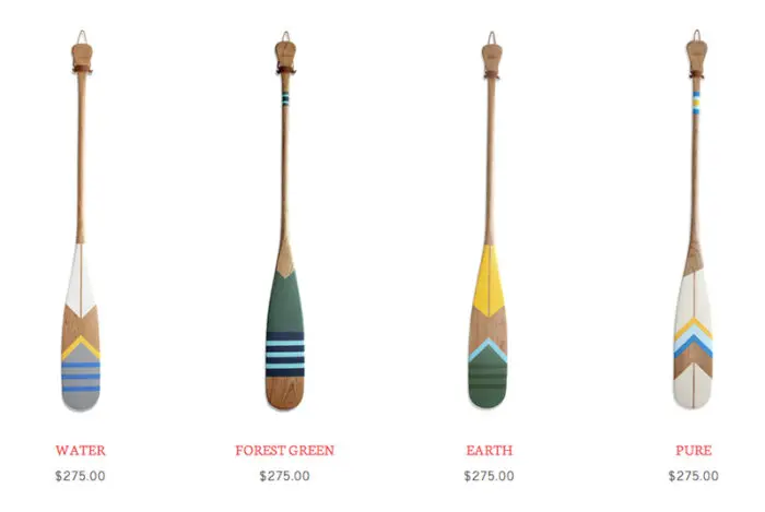 handpainted canoe paddles