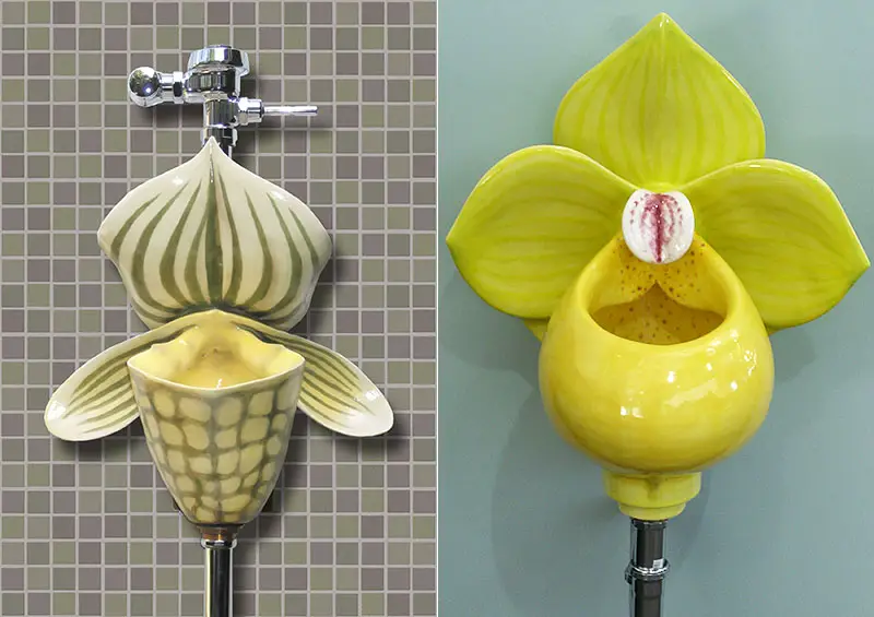 flower-shaped urinals for the home