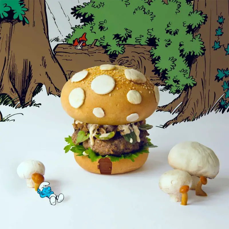 Smurf burger