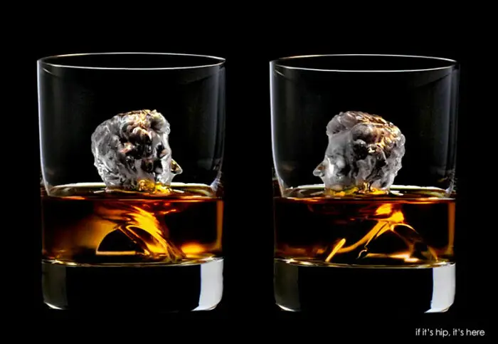 Abe lincoln carved ice cube