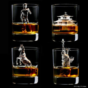 Awesome Ice Art. 3D On The Rocks for Suntory Whisky.