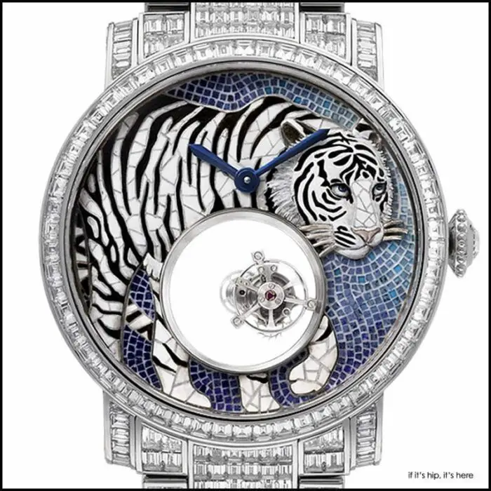 Read more about the article The Cartier d’Art Watches for 2014 – A Gemstone Tiger and Gold Leaf Falcon