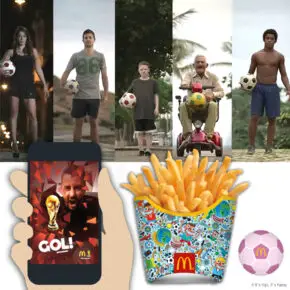 New App and French Fry Boxes. Marvelous McDonald’s Marketing for the 2014 World Cup.