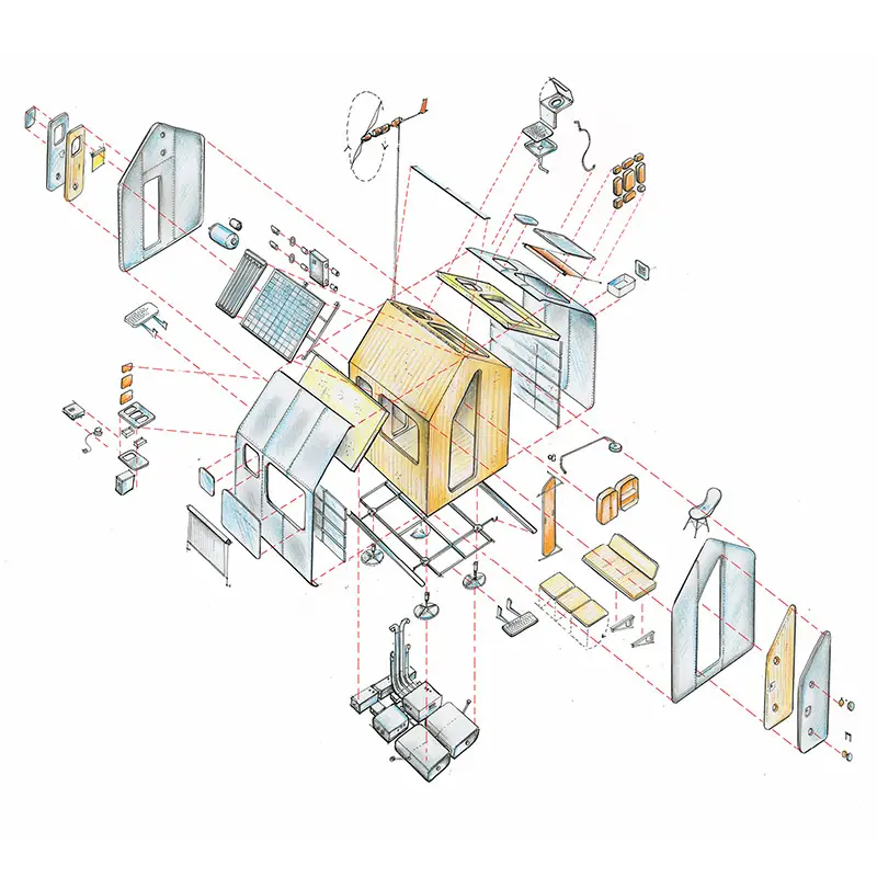 diogene renzo piano plans exploded IIHIH