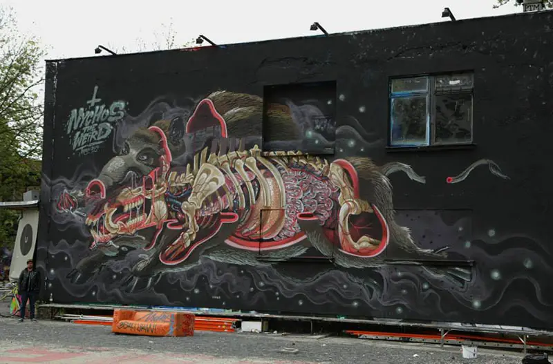 dissection of a wild boar in berlin Nychos IIHIH