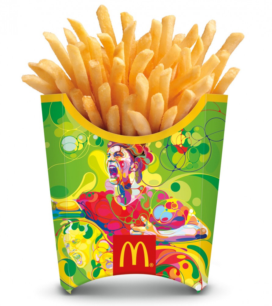 global artists design french fry packaging for mcdonalds