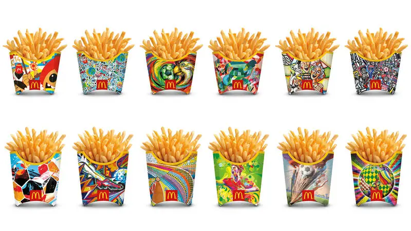 mcdonalds 12 world-cup-boxes by street artists