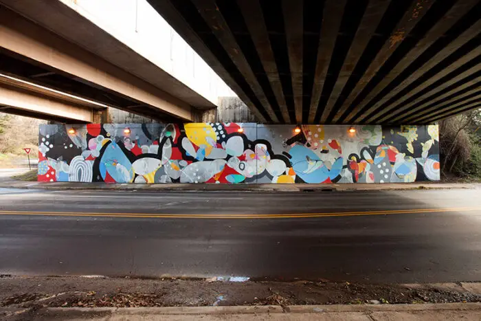 muralist HENSE underpass murals commissioned by the city of Atlanta