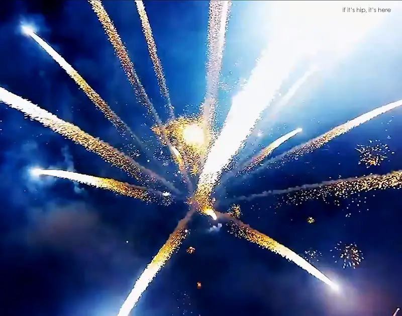 Fireworks Filmed By A Drone