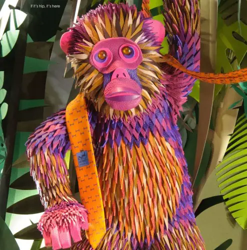 hermes monkey made of leather