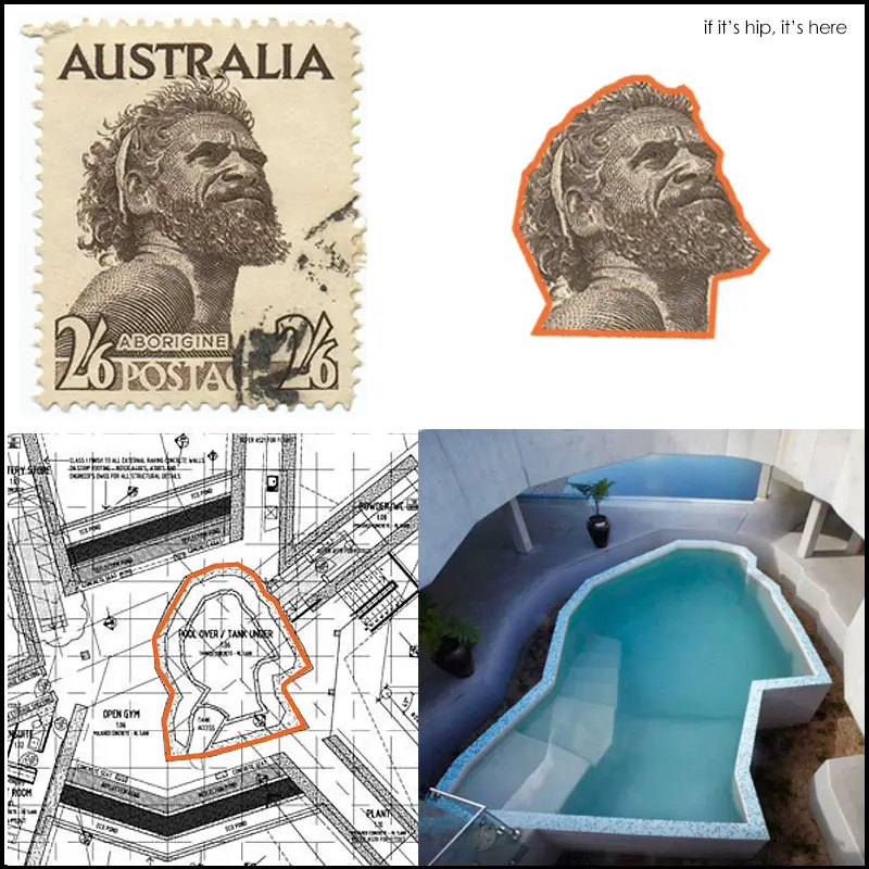 one pound jimmy stamp shaped pool IIHIH