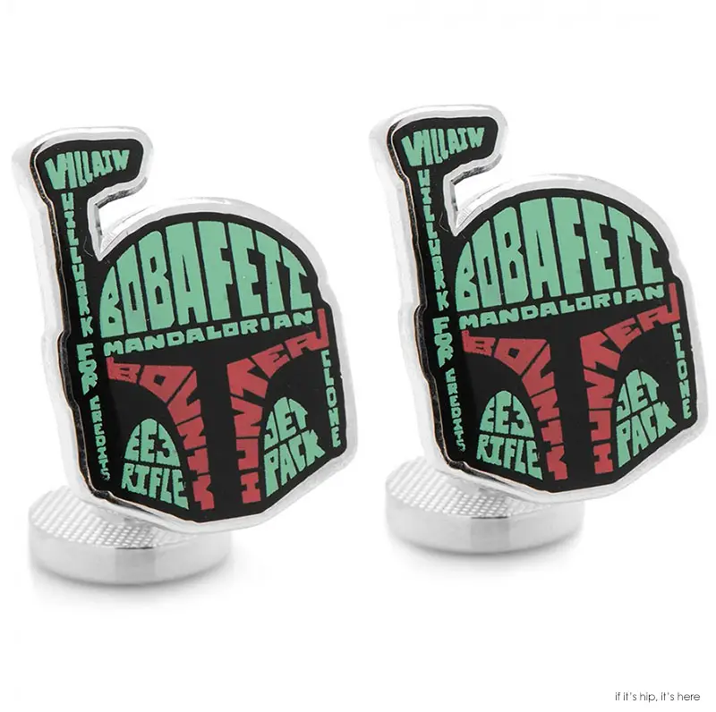 Boba Fett typography cuff links IIHIH