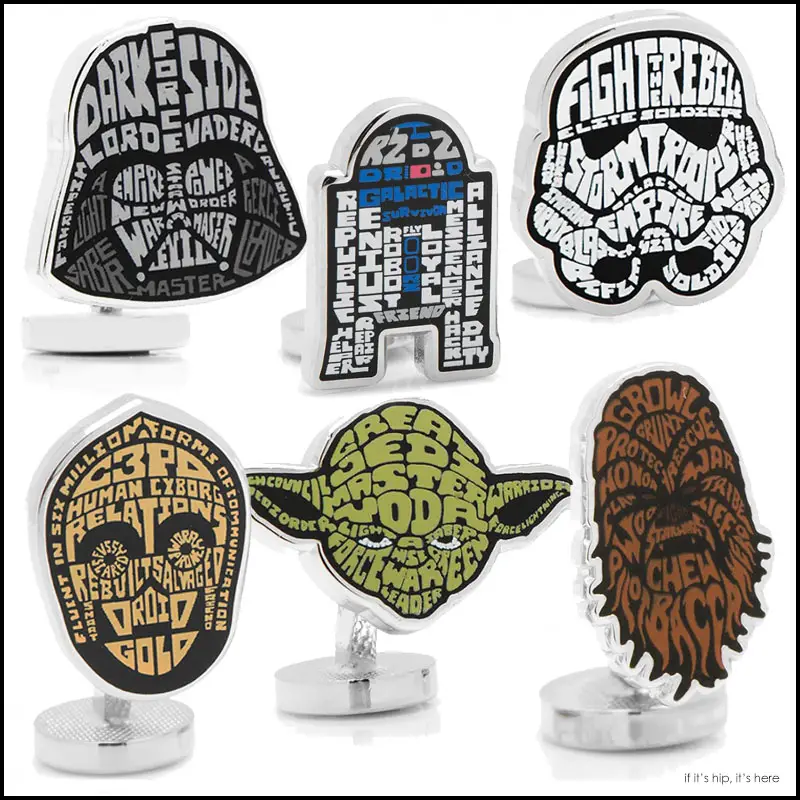 Star Wars Typography Cuff Links