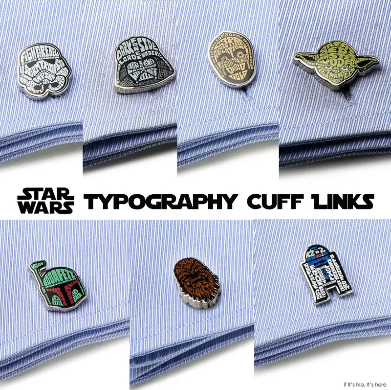 Star Wars Typography Cuff Links on sleeves IIHIH