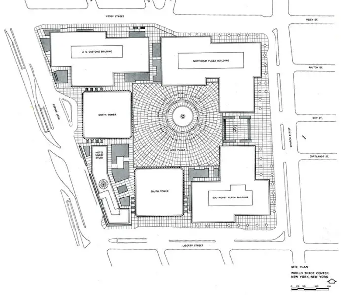 site plan for WTC office buildings IIHIH