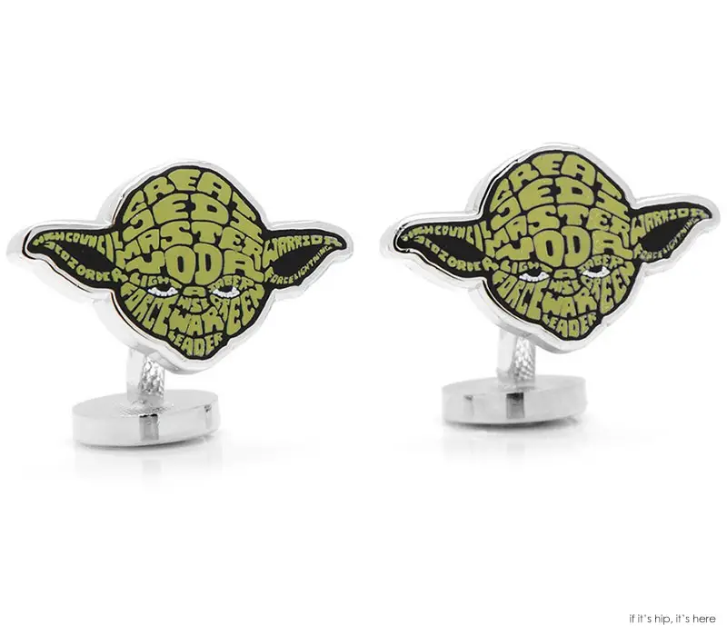 yoda typography cuff links IIHIH