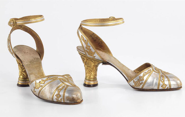 André Perugia's "Evening Sandals" 1928-29, made of leather and metal.