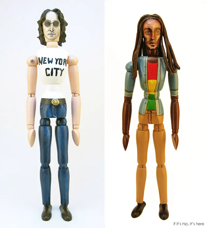 John Lennon and Bob Marley dolls IIHIH